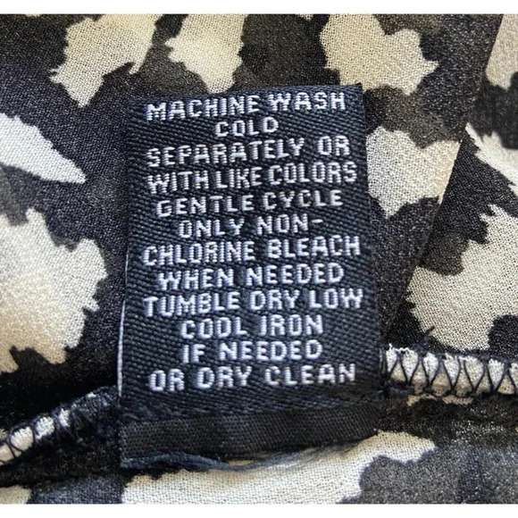 NWT Premise Studio Blouse Shirt Black Cream Sheer Size Small S New - Picture 5 of 5